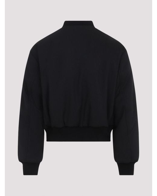 Jil Sander Black Cropped Bomber Jacket for men