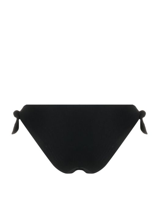 Dolce & Gabbana Black Bikini Bottoms With Logo Plaque