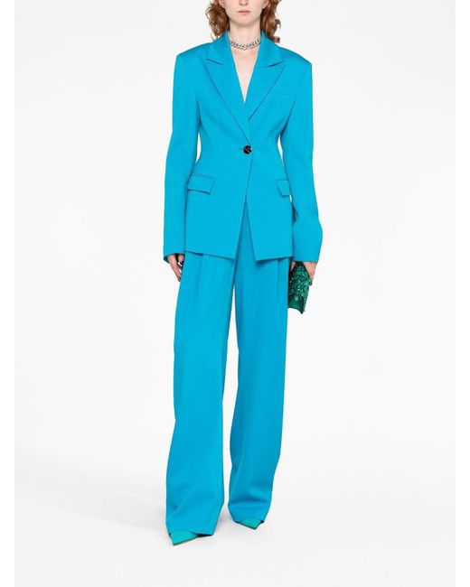 The Attico Blue Single Breasted Blazer
