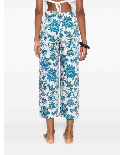 Etro Blue Floral Trousers