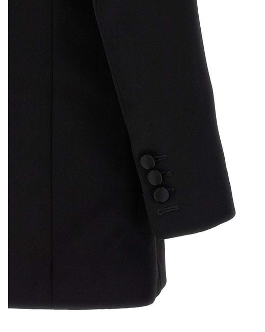 Balmain Black Leaf Embroidery Blazer for men