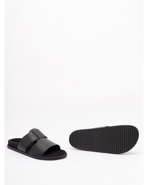 Dolce & Gabbana Black Leather Sandals for men