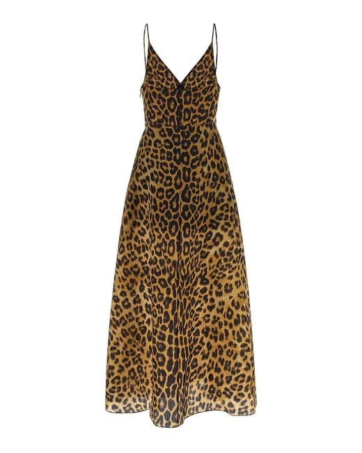 Alberta Ferretti Natural Organza Dress