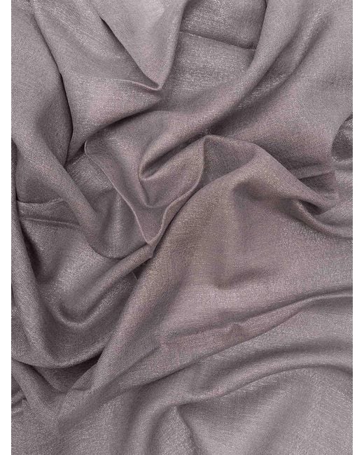 Brunello Cucinelli Gray Sparkling Scarf