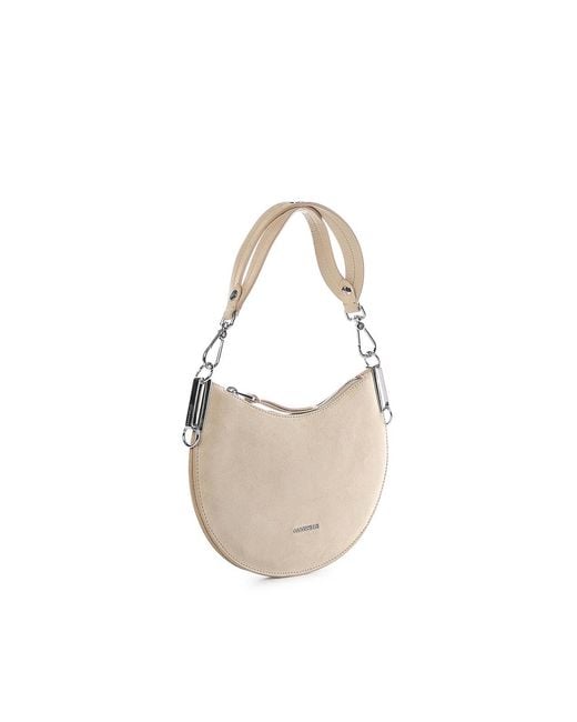 Coccinelle White Sunup Small Leather Shoulder Bag