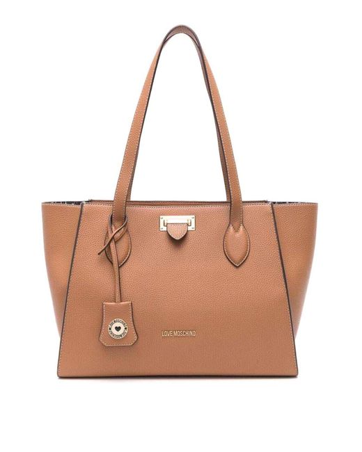 Love Moschino Brown Shopping Bag