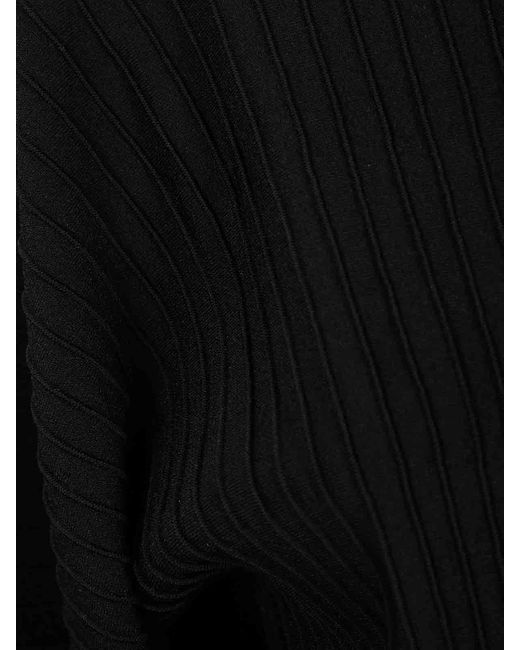 Mrz Black Parisienne Over-Shoulder Sleeves Sweater