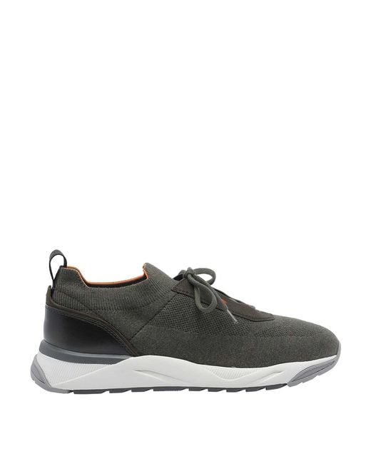 Santoni Black Debts Sneakers for men