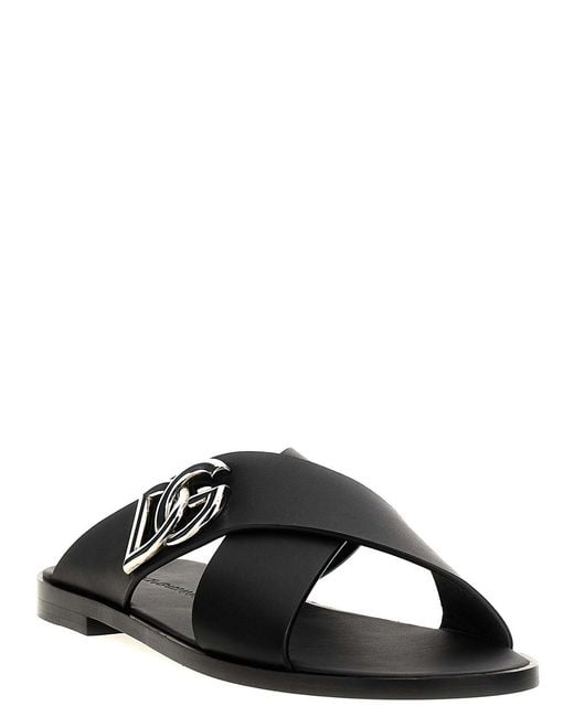 Dolce & Gabbana Black Sandals for men