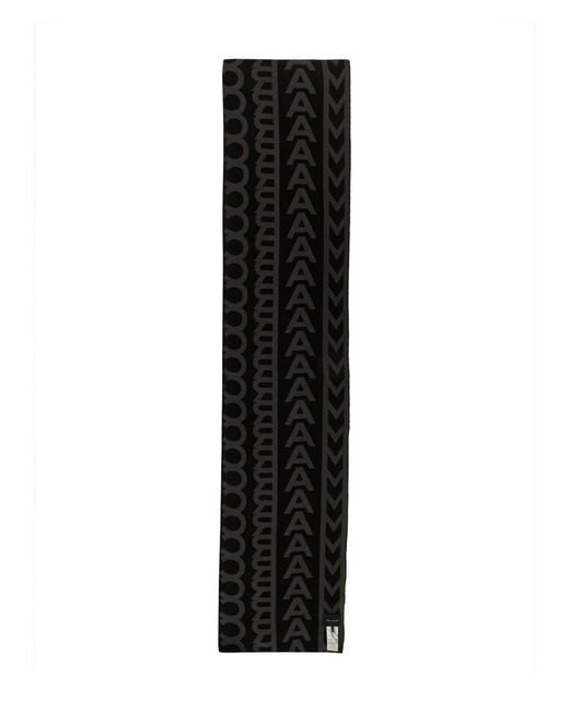 Marc Jacobs Black The Monogram Knit Scarf