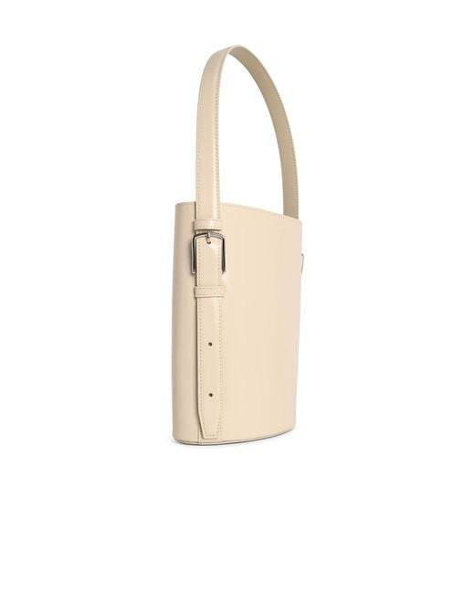 Coperni White Erconomic Bucket Light Leather Bag