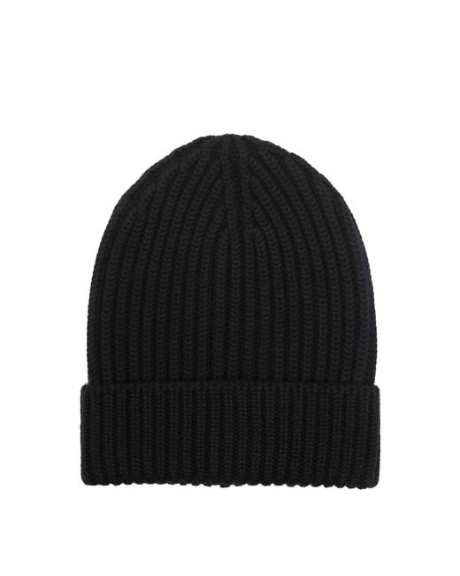 Dolce & Gabbana Black Ribbed Beanie