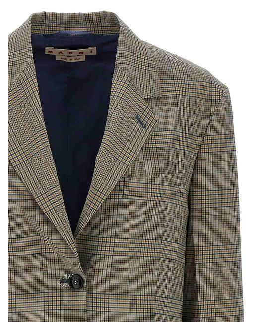 Marni Green Prince Of Wales Blazer