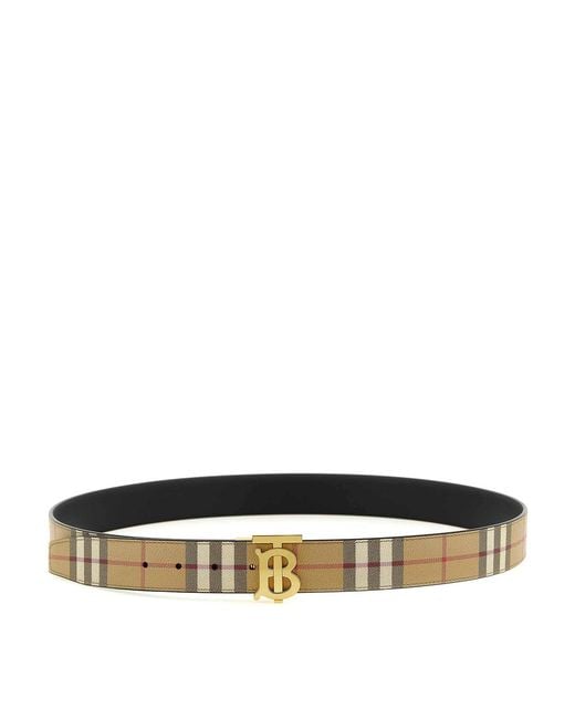 Burberry White Reversible Belt for men