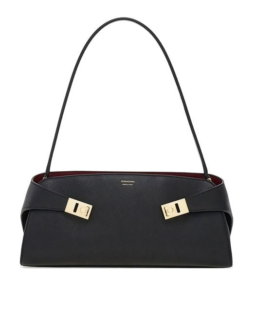 Ferragamo Black Hug East-West Shoulder Bag