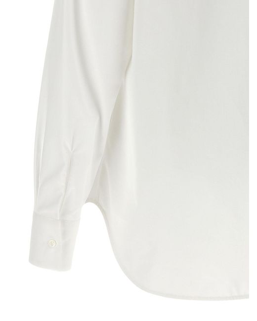 Ermanno Scervino White Embroidery Cotton Shirt