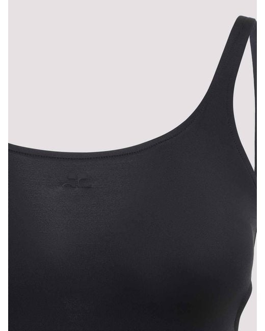 Courreges Black Cut-Out One-Piece
