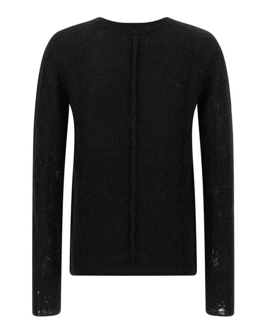 Thom Krom Black Alpaca Wool Sweater for men