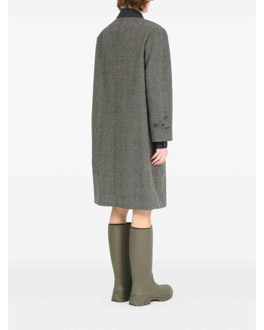 Maison Margiela Gray Long Single-Breasted Wool Coat for men