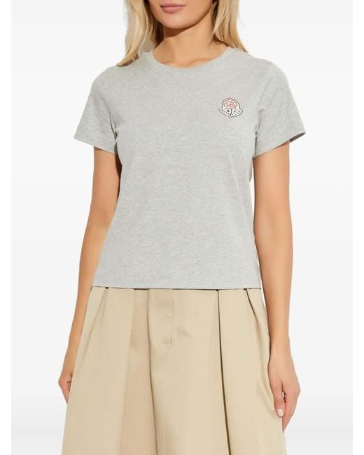 Moncler White T-Shirt With Logo
