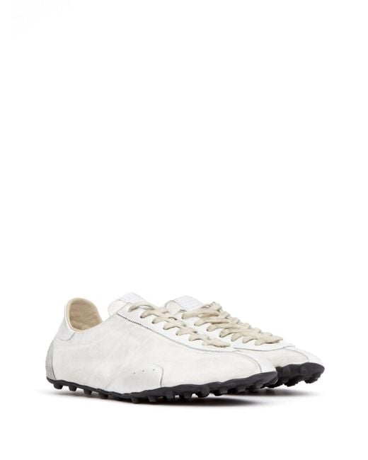 Maison Margiela White Sprinters Drill Cotton With Vintage Treatment Sneakers