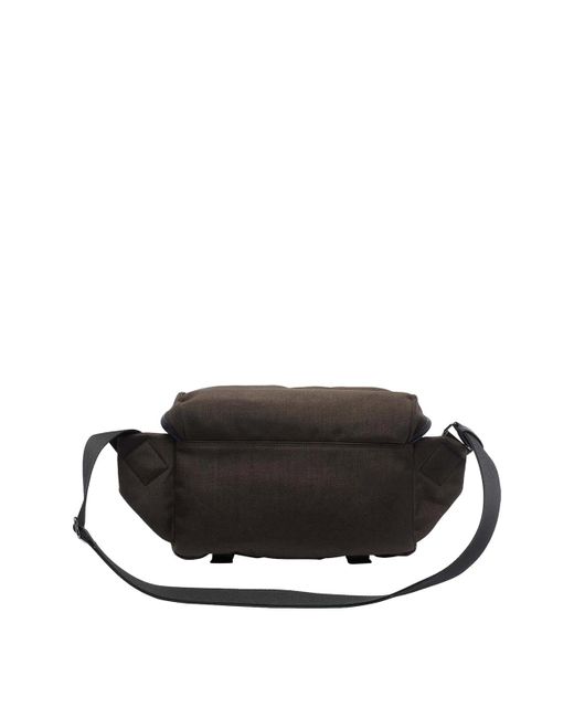 Tod's Black Leather And Fabric Crossbody Bag for men