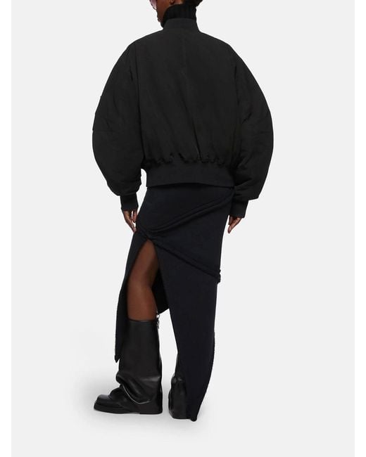 The Attico Black Bomber Jacket