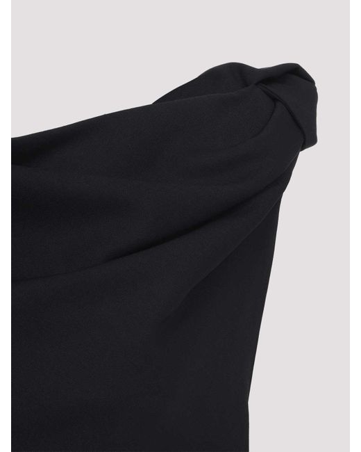 Carven Black Knot Shirt Midi Dress