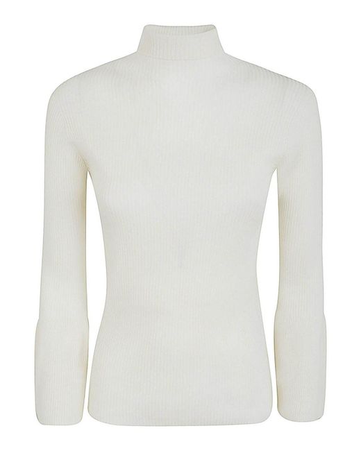 CFCL White Rib Bell Sleeve Top