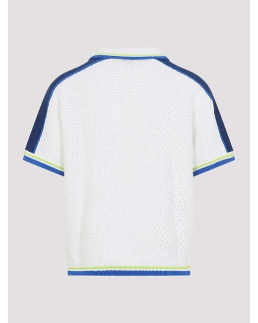 Casablanca Blue Crochet Shirt for men
