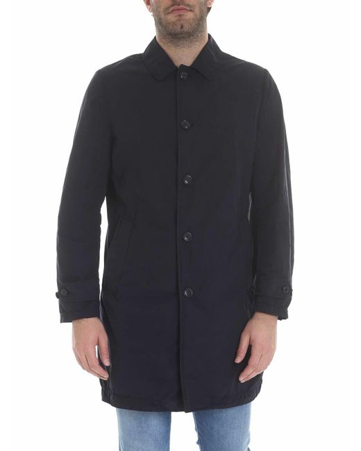 Aspesi Blue Lemon Overcoat for men