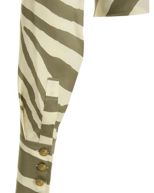 Balmain White Zebra Shirt