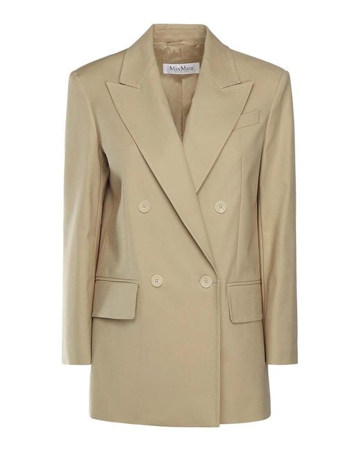 Max Mara Natural Olimpia Stretch Canvas Jacket