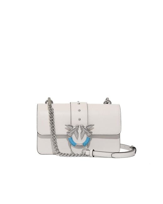Pinko White Mini Love Bag One Shoulder Bag