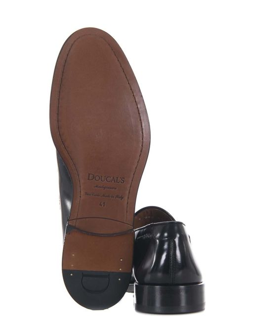 Doucal's Black Doucals Loafers for men