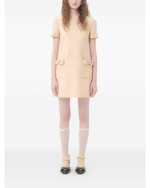 Valentino Garavani Natural Crepe Couture Minidress