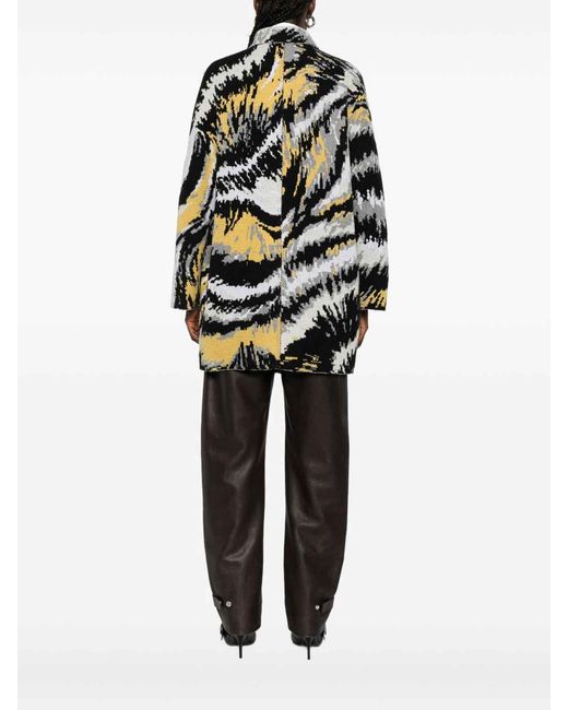 Missoni Black Wool Caban Coat