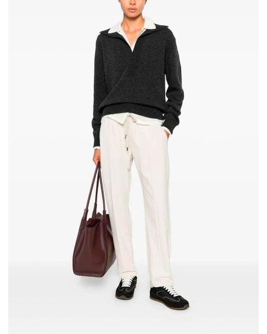 Brunello Cucinelli White Track Pants