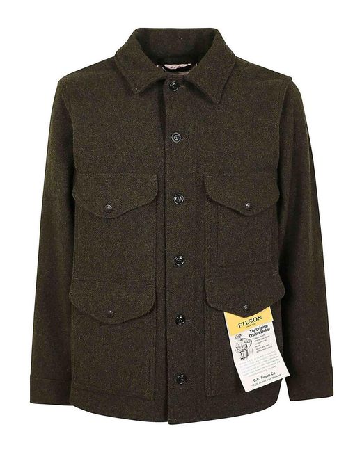 Filson Black Mackinaw Cruiser for men