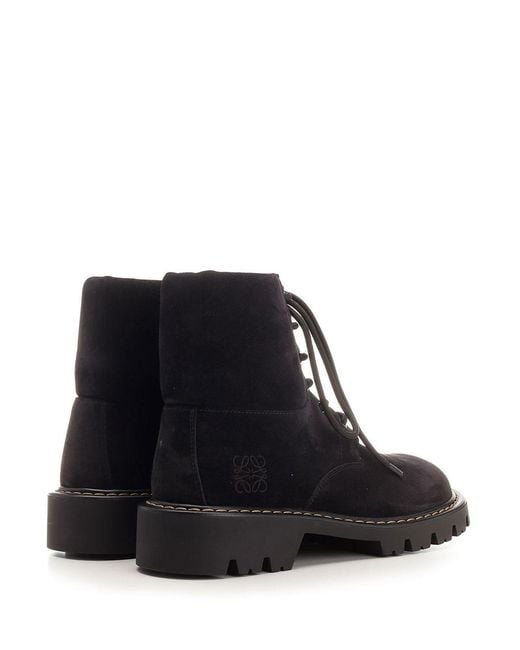 Loewe Black Sierra Combat Ankle Boot for men