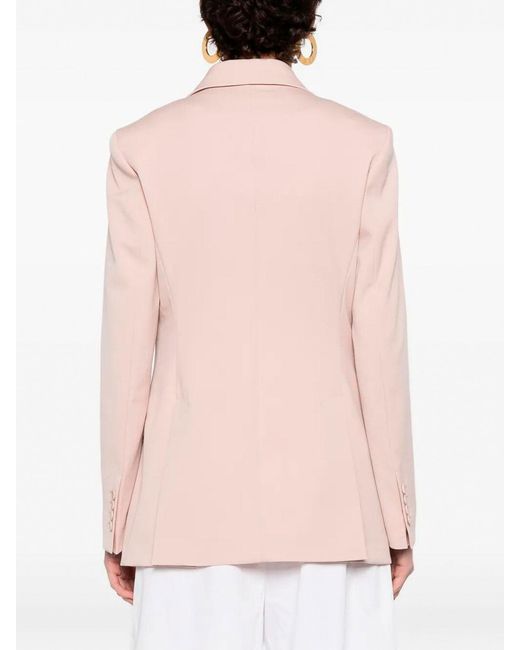 Max Mara Pink Double-Breasted Jacket