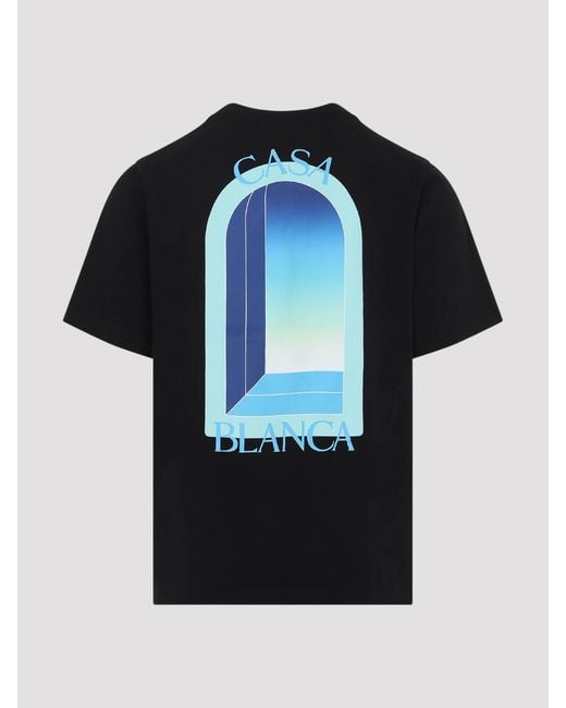 Casablanca Black Short-Sleeve T-Shirt for men