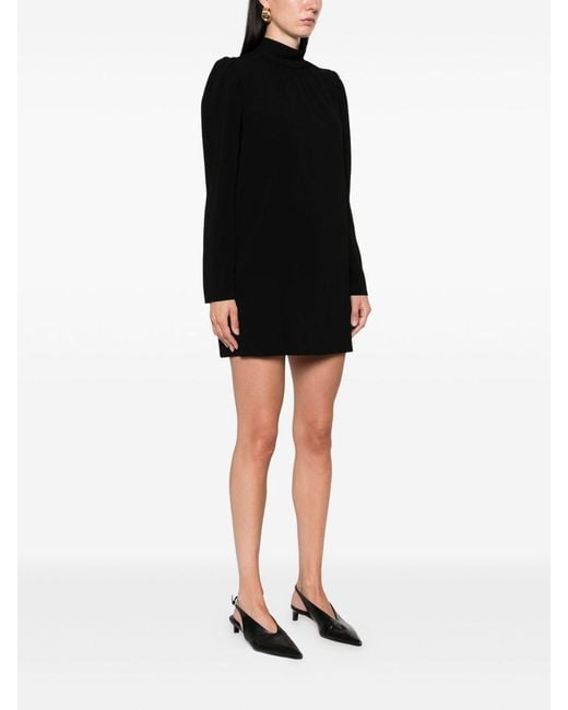 Max Mara Black High Neck Short Dress