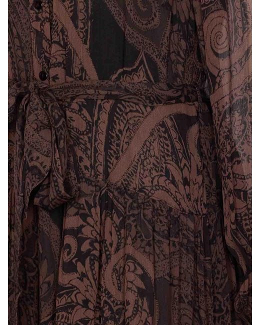 Pinko Brown Cheesecake Dress