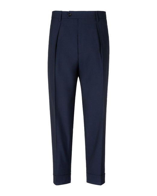 Berwich Blue Oversize Fit Pants for men