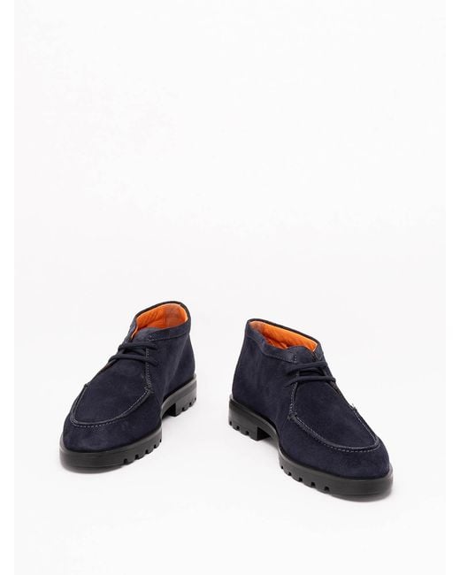 Santoni Blue 'Rock' Lace Up for men