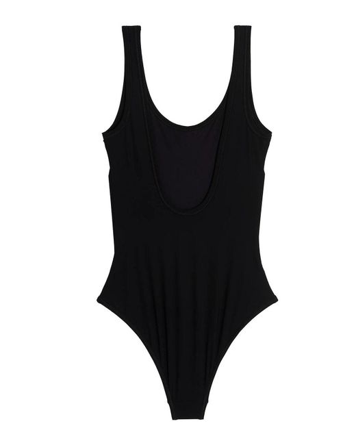 Jil Sander Black Fast Dry One-piece Swimsuit