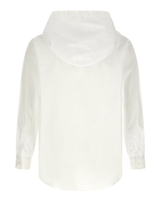 Comme Des Garcons Hommes Plus White Double Layer Blouse for men