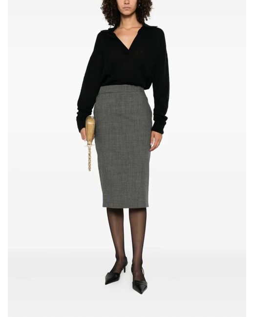 Tom Ford Black Cashmere Silk V-Neck Sweater