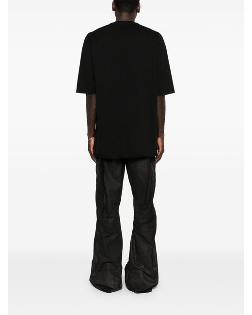Rick Owens Black Crew-Neck T-Shirt With Star Print for men